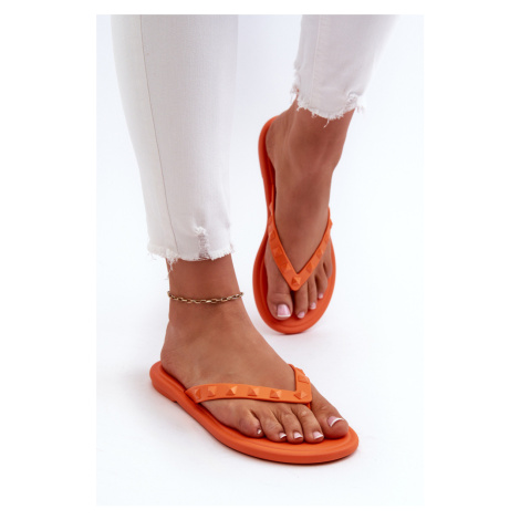 Ploché Pružné Sandály Japonské Dámské ZAXY JJ285254 Oranžové