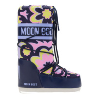 Dámské vysoké zimní boty MOON BOOT MB ICON FLOWER-JB10 LILAC CYBER LIME