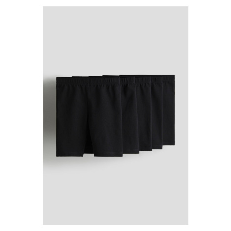 H & M - Bavlněné cyklistické šortky 5 kusů - černá H&M