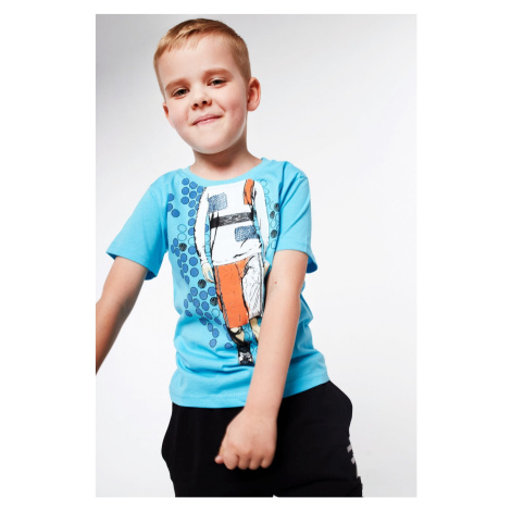 Chlapecké tričko s aplikací modré FASARDI