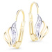 Cutie Jewellery Luxusní zlaté náušnice s třpytivými zirkony Z8024-55-10-X-R1