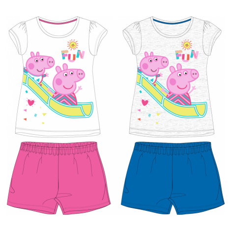Dívčí letní pyžamo - Prasátko Peppa 5204669, bílá/ růžová
