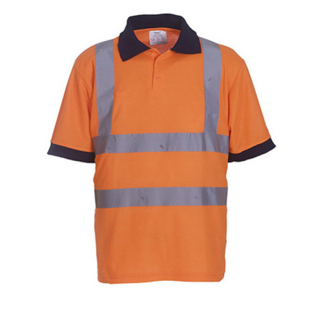 Yoko Unisex reflexní polokošile HVJ210 Fluorescent Orange