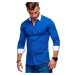 Pánská košile Slim Fit model H-103 - Modrá