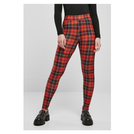 Dámské legíny // Urban Classics / Ladies Soft AOP Leggings redcheck