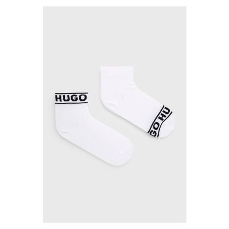 Ponožky HUGO dámské, bílá barva Hugo Boss