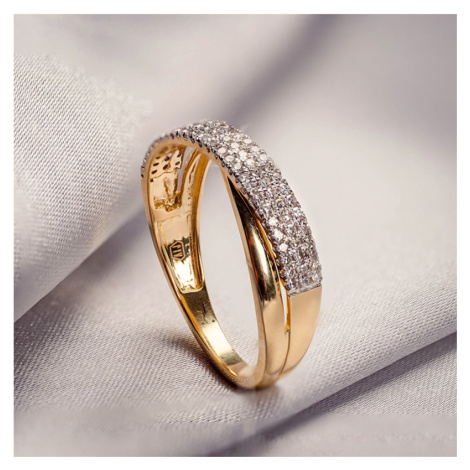 Diamantový prsten ze 14kt žlutého zlata Planet Shop