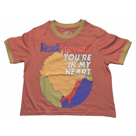 Rod Stewart crop tričko, In My Heart Orange &amp; Yellow, dámské RockOff