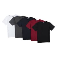 SET OF FIVE T8569 DEWBERRY BICYCLE COLLAR T-SHIRT-BLACK-NAVY-WHITE-BURGUNDY-ANTHRACITE