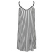 Urban Classics Ladies Striped Pleated Slip Dress white/black