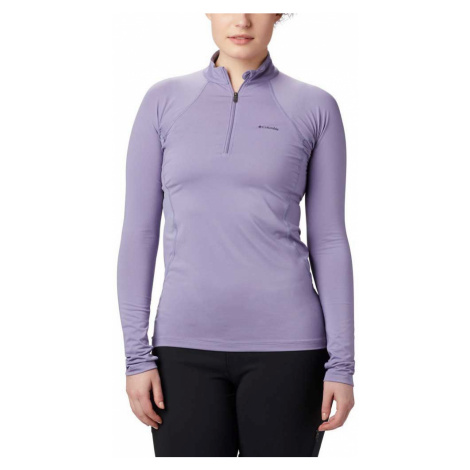Funkční tričko Columbia Midweight Stretch Long Sleeve Half Zip - fialová