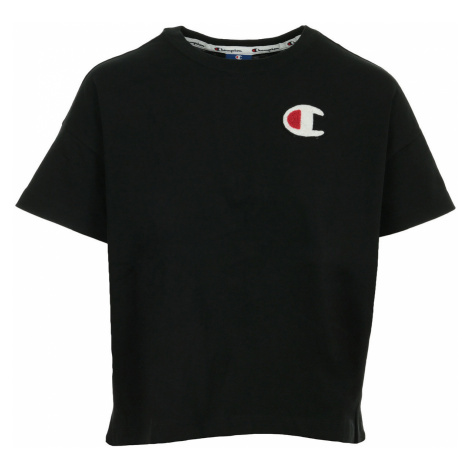 Champion Crewneck T-shirt Cropped Černá