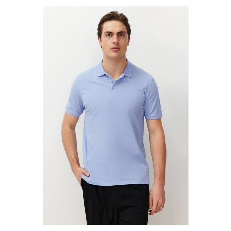 Trendyol Lilac Regular/Normal Cut Textured Polo Collar T-Shirt