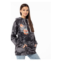 Mr. GUGU & Miss GO Woman's Dark Marble Hoodie OVS-FM 2420