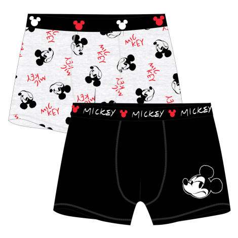 Mickey Mouse - licence Pánské boxerky - Mickey Mouse 5333C143, černá / šedý melír Barva: Mix bar