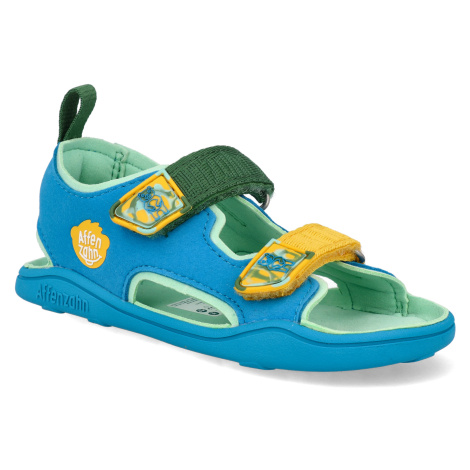 Barefoot dětské sandály Affenzahn - Sandal Vegan Airy Creative Bear modré