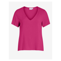 Tmavě růžové dámské basic tričko VILA Paya