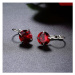 Sisi Jewelry Náušnice Swarovski Elements Megan Garnet E1894-KSE00044(2) Červená