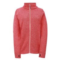 NOSSEN - dámská celorozepínací flatfleece mikina bez kapuce - Coral