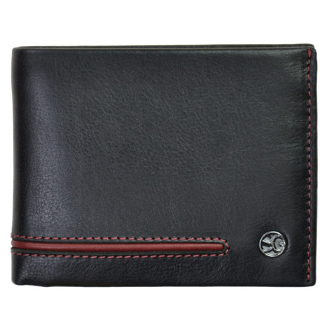 SEGALI Pánská kožená peněženka 753 115 026 black/red