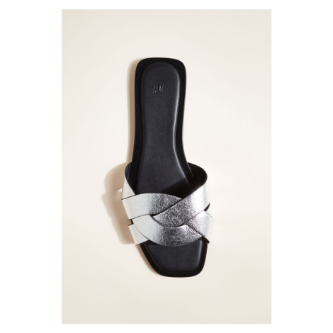 H & M - Splétané sandálky - stříbrná H&M