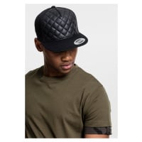 Diamond Quilted Snapback černý