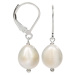 JwL Luxury Pearls Stříbrné náušnice s pravou bílou perlou JL0148