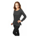 Urban Classics Ladies Side Zip Long Crewneck charcoal