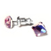 Náušnice se Swarovski Elements fialové hranolky Light Amethyst 10 mm