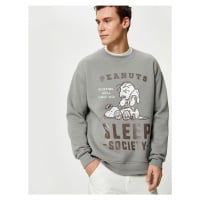 Koton Snoopy Crew Neck Sweat Comfortable Cut Licensed Printed