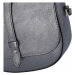 Menší moderní kožená kabelka Sisi, stříbrná
