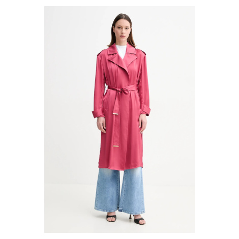 Kabát Marciano Guess EVA dámský, růžová barva, přechodný, bez zapínání, 5GGL09 7079A