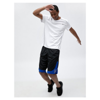 Koton Oversized Basketball Shorts with Lace-Up Waist, Printed, Pocket Detailed.