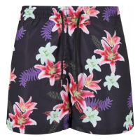 Pánské koupací šortky Urban Classics Pattern Swim Shorts - dark jungle aop