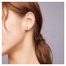 Y0143 Stříbrná náušnice na jedno ucho s řetízkem MOTÝLCI se zirkony