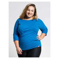 Dámské bavlněné triko Plus Size CityZen s elastanem královsky modrá