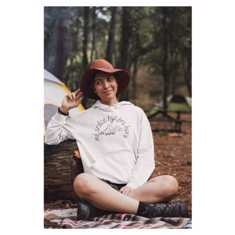 Dámská mikina Mé srdce bije pro hory Barva: Bíla