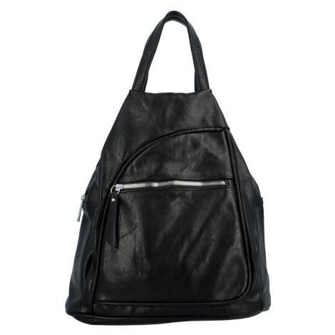 Trendový dámský koženkový batůžek Taran, černá INT COMPANY