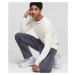 Svetr karl lagerfeld lightweight crewneck sweater off white