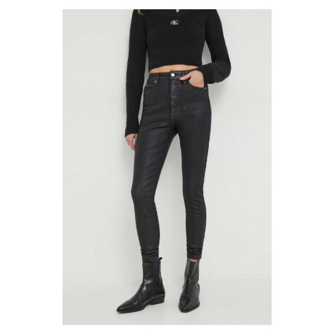 Džíny Calvin Klein Jeans dámské, černá barva, J20J222135