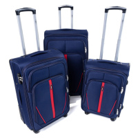 Rogal Tmavě modrá sada 3 cestovních kufrů 
