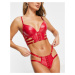 Hunkemoller Vicky PU thong in red