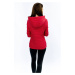 Červená bunda s asymetrickým zipem (DL015)