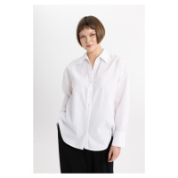 DEFACTO Oversize Fit Poplin Long Sleeve Shirt