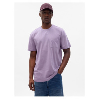 Světle fialové pánské tričko s kapsičkou GAP