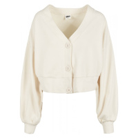 Ladies Organic Oversized Short Terry Cardigan - whitesand