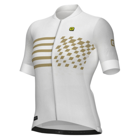 ALÉ Cyklistický dres s krátkým rukávem - PLAY PR-E - bílá