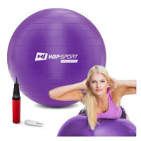 Gymnastický míč fitness 65cm s pumpou - fialový