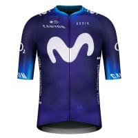 GOBIK Cyklistický dres s krátkým rukávem - MOVISTAR 2023 - modrá/bílá