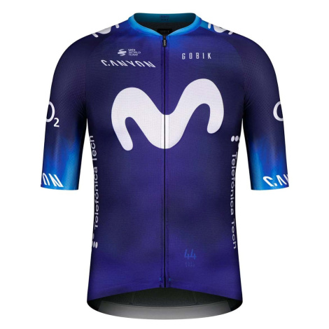 GOBIK Cyklistický dres s krátkým rukávem - MOVISTAR 2023 - modrá/bílá
